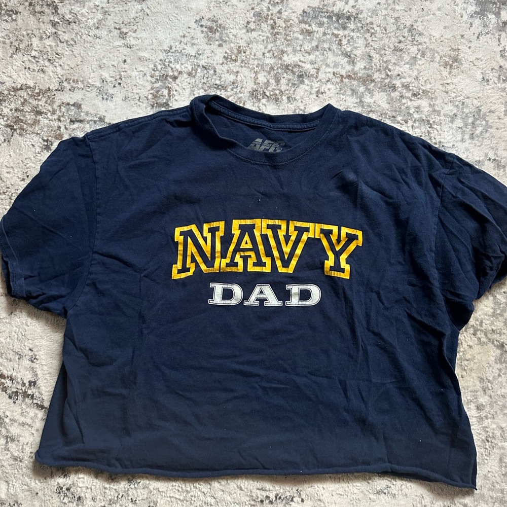 Officially Licensed Cropped “Navy Dad” Shirt